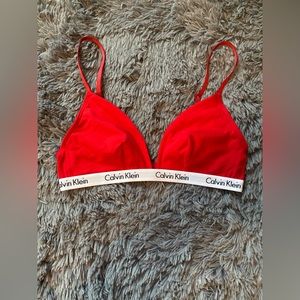 Red Calvin Klein Bralette- Size S